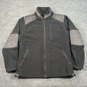 Kuhl Alpenwurx Jacket Mens XL Black Fleece Full Zip Pockets Outdoor Hiking Elbow